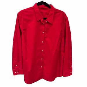 Chaps No Iron Red Button Down Shirt